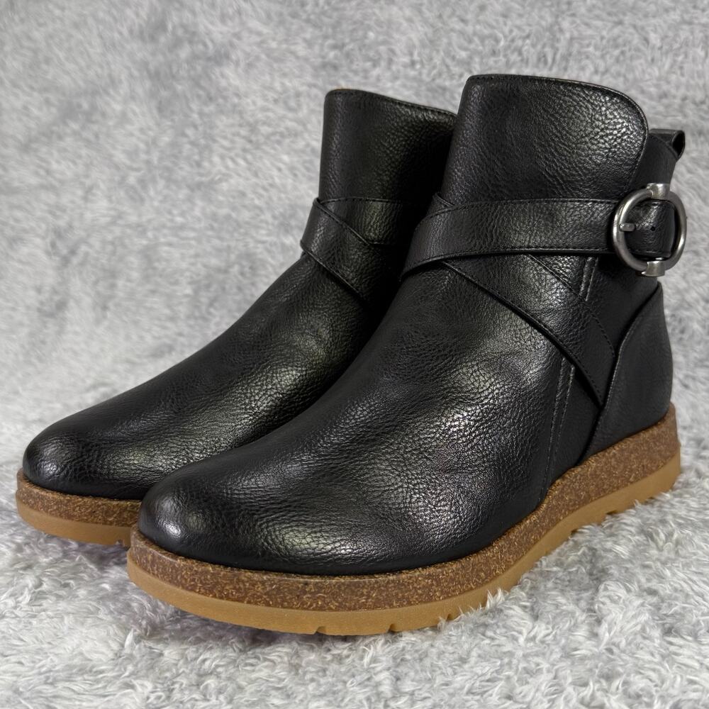 EuroSoft by Sofft Laelia Ankle Boot Women's 8 Black Vegan Leather Strappy Bootie - Picture 4 of 9